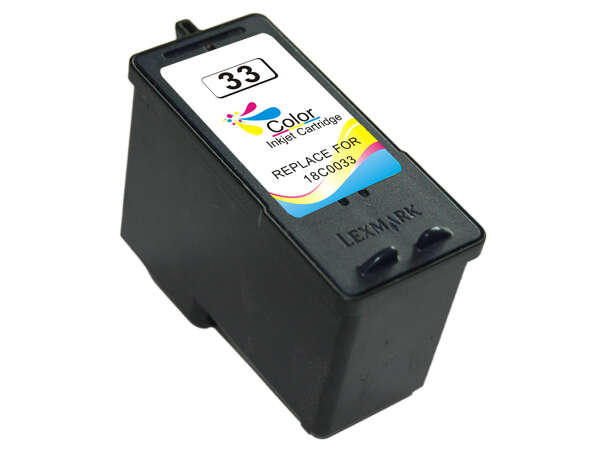 lexmark 33 color cartucho de tinta generico reemplaza 18cx033e