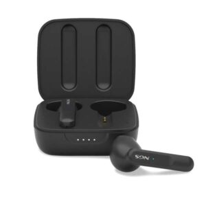 ngs artica move black auriculares intrauditivos bluetooth 5.3 tws manos libres asistente de voz autonomia hasta 7h base de carga color negro