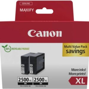canon pgi 2500xl multipack de 2 cartuchos de tinta originales negro 9254b011