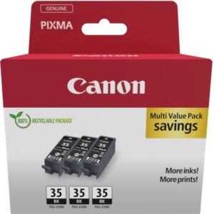 canon pgi 35bk multipack de 3 cartuchos de tinta originales negro 1509b028