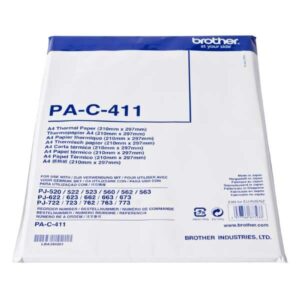 brother pac411 pack de 100 hojas a4 de papel termico original