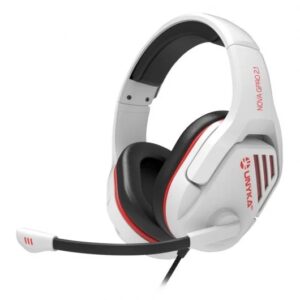 unykach gaming nova gpro white 2.1 auriculares con microfono ajustable diadema ajustable almohadillas acolchadas controles en cable cable de 1.20m color blanco