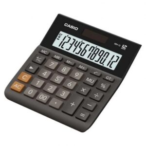 casio mh 12 calculadora de sobremesa pantalla extragrande lcd de 12 digitos solar y pilas color negro