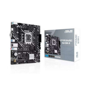 asus prime h610m k placa base intel1700 2x ddr5 hdmi, vga, m.2, pcie4.0, 4x sata iii, rj 45, usb 3.2, microatx