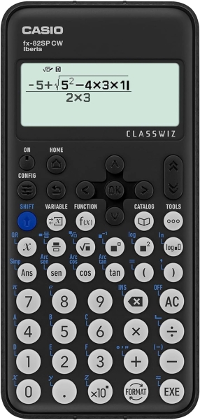 casio iberia classwiz fx 82sp calculadora cientifica pantalla lcd 12 digitos mas de 300 funciones simplificacion fracciones, calculos fraccionarios, division entera etc... tapa protectora color negro