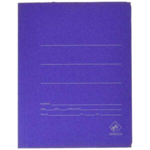 mariola carpeta de carton con bolsa folio 500gr/m2 medidas 34x25x1cm cierre con goma elastica color azul mate