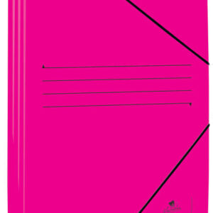 mariola carpeta de carton estucado con solapas folio 500gr/m2 medidas 34x25x1cm cierre con goma elastica color fucsia