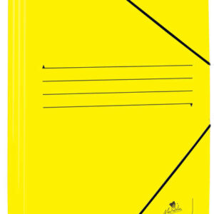 mariola carpeta de carton estucado con solapas folio 500gr/m2 medidas 34x25x1cm cierre con goma elastica color amarillo