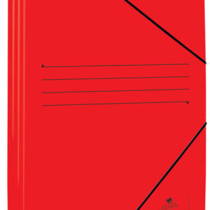 mariola carpeta de carton estucado con solapas folio 500gr/m2 medidas 34x25x1cm cierre con goma elastica color rojo