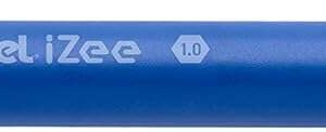 pentel izee boligrafo de bola retractil punta 0.7mm trazo 0.35mm clip de metal color azul