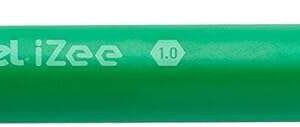pentel izee boligrafo de bola retractil punta 0.7mm trazo 0.35mm clip de metal color verde