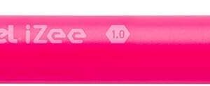 pentel izee boligrafo de bola retractil punta 0.7mm trazo 0.35mm clip de metal color rosa