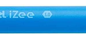 pentel izee boligrafo de bola retractil punta 0.7mm trazo 0.35mm clip de metal color azul claro