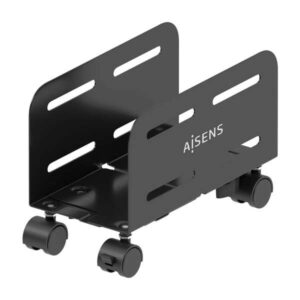 aisens soporte metalico ajustable de suelo para cpu color negro