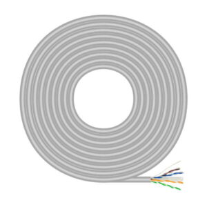 aisens bobina de cable de red rj45 cat.6 utp rigido awg23 cca (aleacion) 500m color gris