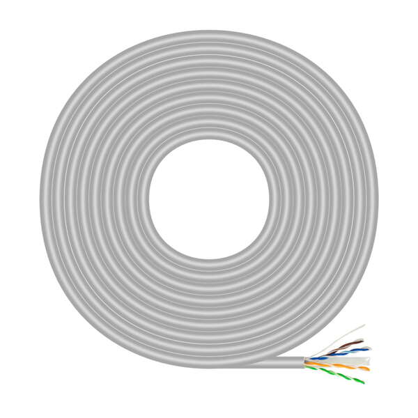 aisens bobina de cable de red rj45 cat.6 utp rigido awg23 cca (aleacion) 500m color gris