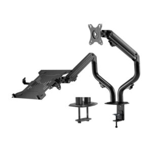 aisens soporte de mesa contrapeso giratorio e inclinable para portatil y monitor/tv 8kg de 17 32" color negro