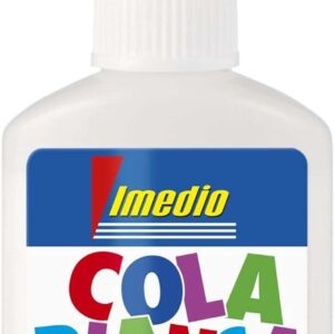 imedio cola blanca escolar 40gr sin disolventes bote blando ideal para niños con espatula incorporada