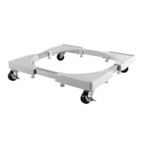 cromad soporte/base ajustable con ruedas para nevera y lavadoras color blanco