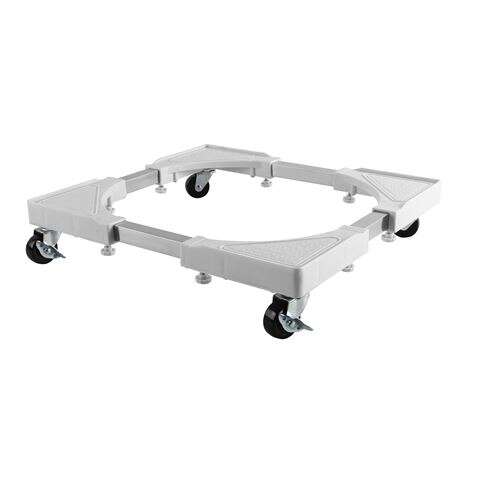 cromad soporte/base ajustable con ruedas para nevera y lavadoras color blanco