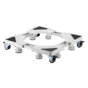 cromad soporte/base ajustable serie pro con ruedas para nevera y lavadoras color blanco