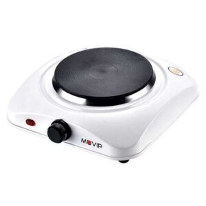 muvip cocina electrica 1 fuego 1000w 5 niveles de potencia color blanco