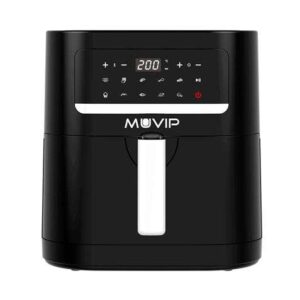 muvip freidora aire caliente 7 litros 1800w pantalla tactil 10 programas de coccion color negro