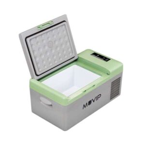 muvip nevera de compresor portatil 15 litros 50w asas de transporte compresor silencioso color gris