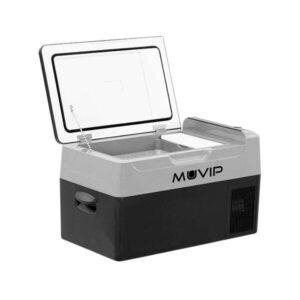 muvip nevera de compresor portatil 20 litros 50w asas de transporte compresor silencioso color negro