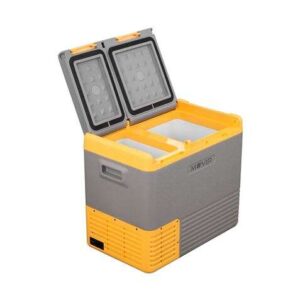 muvip nevera portatil con compresor 40 litros doble zona asas de transporte compresor silencioso color gris