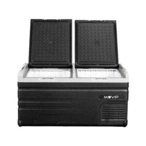 muvip nevera portatil con compresor lg 107 litros doble zona doble puerta compresor silencioso color negro