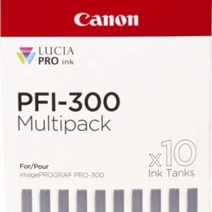 canon pfi300 pack de 10 cartuchos de tinta originales 4192c008