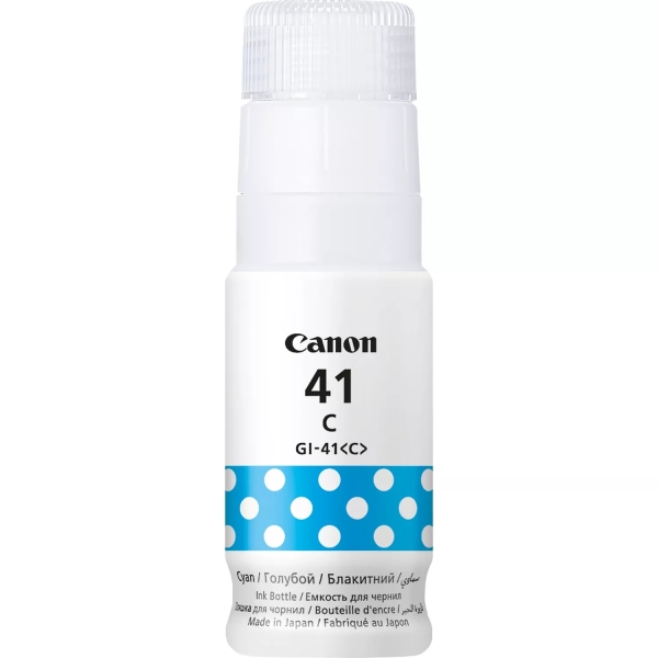 canon gi41 cyan botella de tinta original gi41c/4543c001