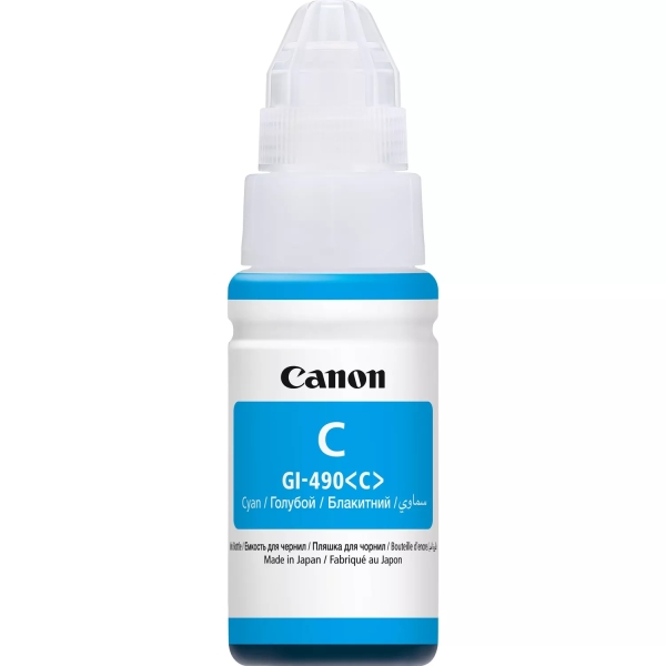 canon gi490 cyan botella de tinta original gi490c/0664c001