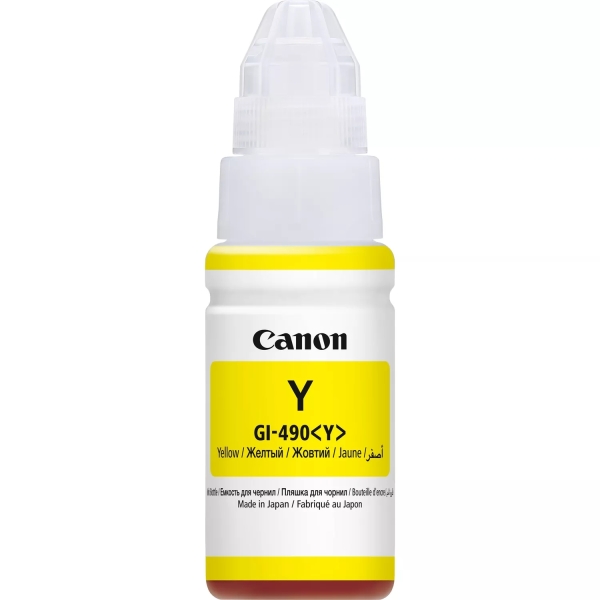 canon gi490 amarillo botella de tinta original gi490y/0666c001