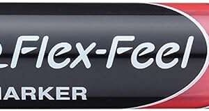 pentel maxiflo flex feel rotulador para pizarra blanca punta flexible 4.6mm trazo de 1 a 5mm dosificacion de tinta mediante embolo color rojo