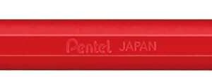 pentel mattehop boligrafo de bola punta 1mm trazo 0.5mm tinta de gel opaca fabricado con 55% de materiales reciclados color rojo