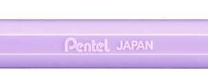 pentel hybrid milky boligrafo de bola punta fina 0.8mm trazo 0.4mm tinta de gel opaca color violeta pastel