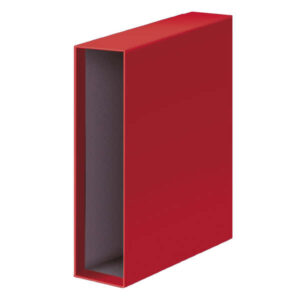 dohe archicolor funda para archivador de palanca formato folio carton forrado color rojo