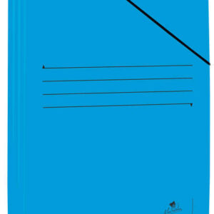 mariola carpeta de carton plastificado folio 500gr/m2 medidas 34x25cm cierre con goma elastica color azul