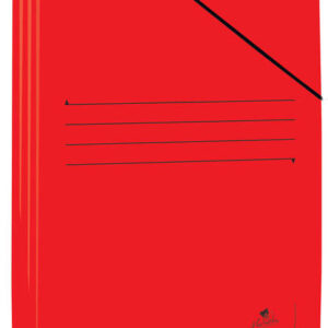 mariola carpeta de carton plastificado folio 500gr/m2 medidas 34x25cm cierre con goma elastica color rojo