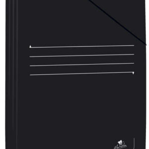 mariola carpeta de carton plastificado folio 500gr/m2 medidas 34x25cm cierre con goma elastica color negro