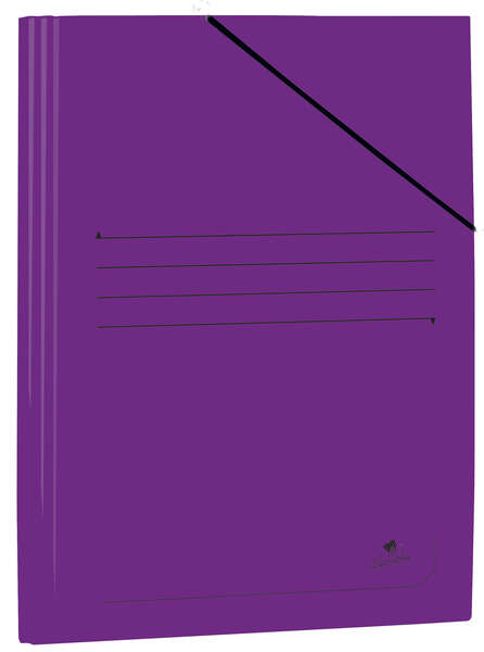 mariola carpeta de carton plastificado folio 500gr/m2 medidas 34x25cm cierre con goma elastica color violeta