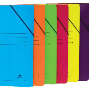 mariola carpeta de carton plastificado folio 500gr/m2 medidas 34x25cm cierre con goma elastica colores surtidos