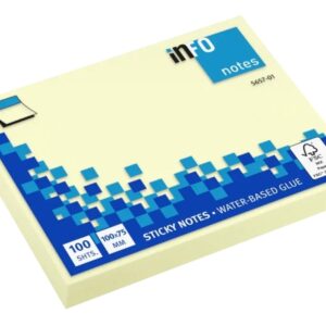 global notes info bloc de 100 notas adhesivas 100 x 75mm certificacion fsc™ color amarillo