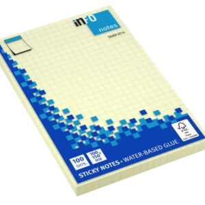 global notes info bloc de 100 notas adhesivas con cuadricula 150 x 100mm certificacion fsc™ color amarillo