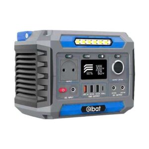 elbat generador de energia portatil 300w bateria de litio 78.000mah display led carga solar accesorios incluidos puertos de salida usb y dc color gris