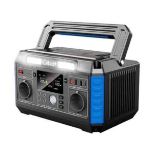 elbat generador de energia portatil 600w bateria de litio display led carga solar accesorios incluidos puertos de salida usb y dc color negro