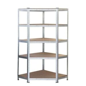 blim estanteria galvanizada 180x90x40x90cm 5 baldas ajustables soporte 175kg por balda espesor acero 0.62mm espesor estantes de madera mdf 4mm facil montaje color gris