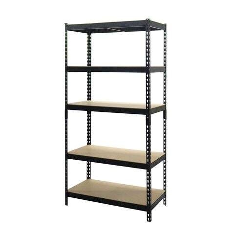 blim estanteria metalica ajustable 183x90x45mm soporte 175kg por balda facil montaje recubrimiento polvo negro color negro